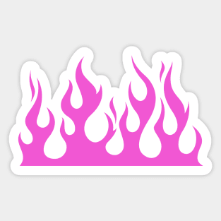 Pink Hot Rod Flames Sticker